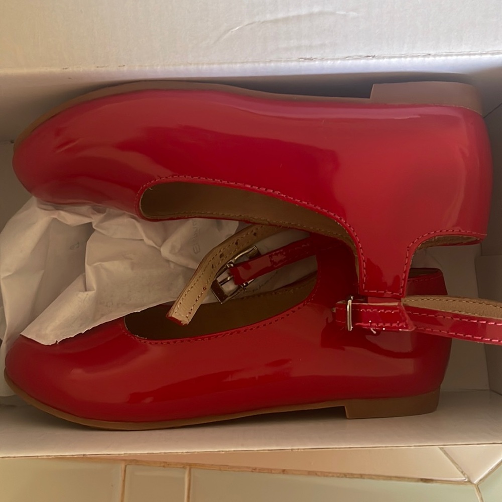 Toddler girl red dress shoes